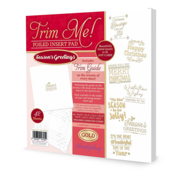 Season's Greetings Gold Trim Me! Foiled Insert Pad
